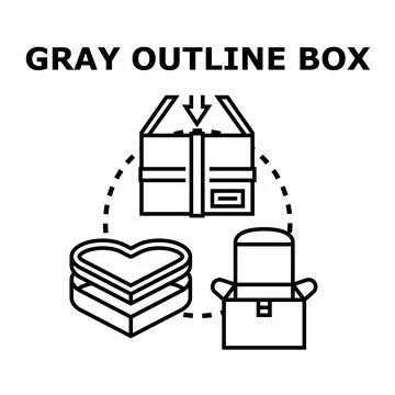 Box container delivery packaging logistics concept Illustrazione stock
