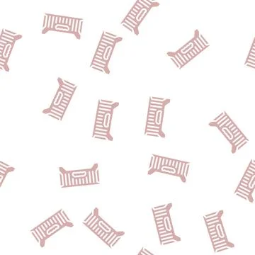 Box container plastic glyph vector seamless pattern Illustrazione stock