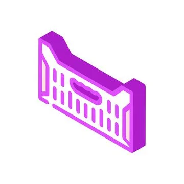 Box container plastic isometric icon vector illustration 스톡 일러스트