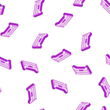 Box container plastic isometric icon seamless pattern Stock Illustration