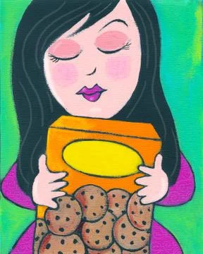 Box of Cookies Stock Illustration