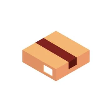 Box correspondence postal mail isometric イラスト素材