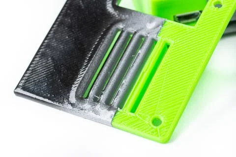 Box cover printed on 3d printer isolated on white background. Stock Photos