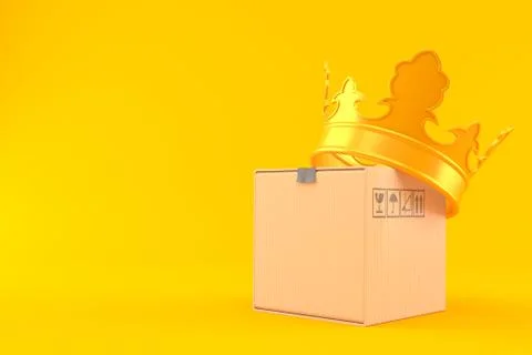 Box with crown 库存插图