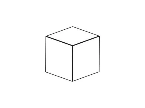 Box, cube icon. Vector illustration, flat design. Stock Illustration