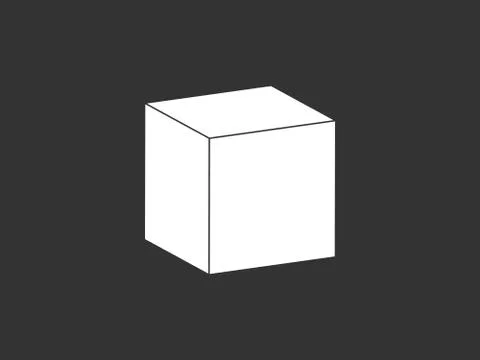 Box, cube icon. Vector illustration, flat design. Stock Illustration