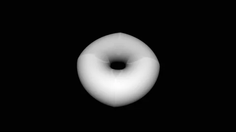 Box Cube Transform to Torus Donut 3d Mask Video stock 143912330