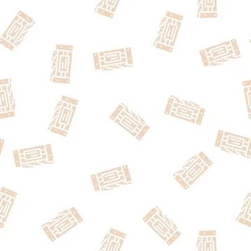 Box of cucumbers glyph vector seamless pattern Stock Illustration
