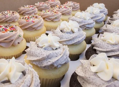 Box of cupcakes 写真素材