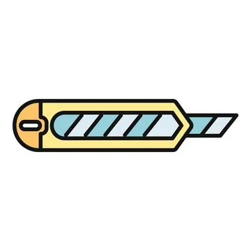 Box cutter or utility knife line icon Stock Illustration