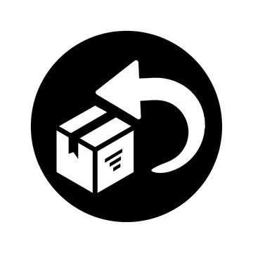 Box, delivery, easy returns, return Icon Stock Illustration