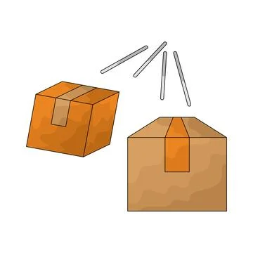 Box delivery illustration Stock Illustration