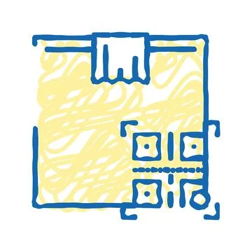 Box delivery individual qr code color icon vector isolated illustration Illustrazione stock