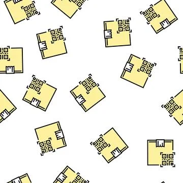 Box delivery individual qr code color icon vector isolated illustration 스톡 일러스트