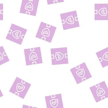 Box delivery protection glyph vector seamless pattern Illustrazione stock