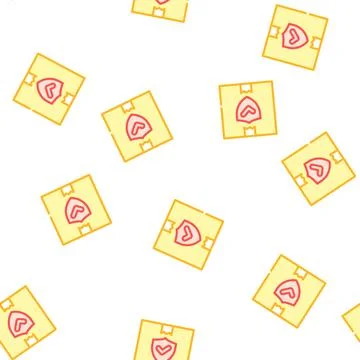 Box delivery protection vector seamless pattern Stock Illustration