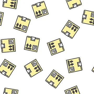 Box delivery vector seamless pattern 스톡 일러스트