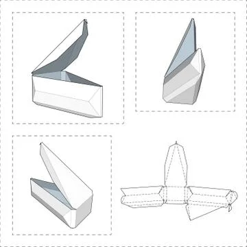 Box with Die Cut Template. Packing box For Food, Gift Or Other Products. On Stock-Illustration
