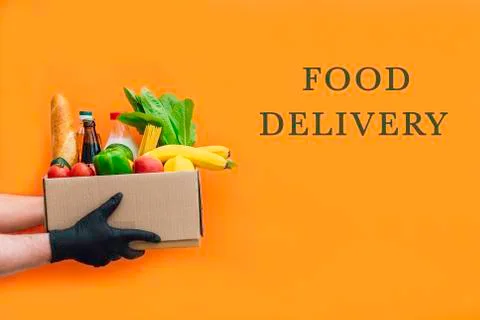 A box of different food. Stock Photos