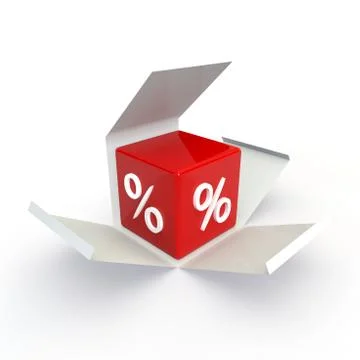 In a box - a discount Stockillustratie