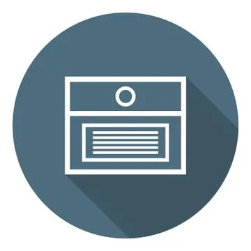 Box for Documents. Outline Flat Icon. File Protection, Data Security. Vector. Stock Illustration