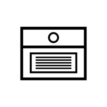 Box for documents. Outline simple icon. File protection, data security. Vector. Stock Illustration