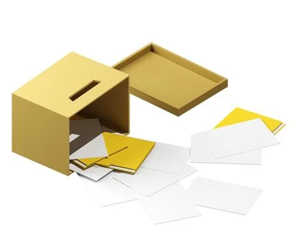Box with documents. Overturned cardboard box with office files. Office cleaning. Stock Illustration