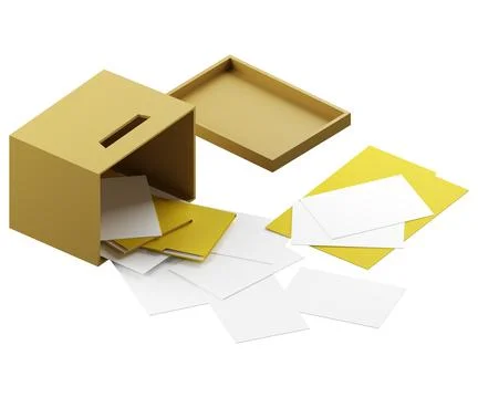 Box with documents. Overturned cardboard box with office files. Office cleaning. Stock Illustration