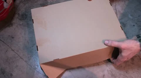 Box of donuts is opened with hands Stock Footage 20625413