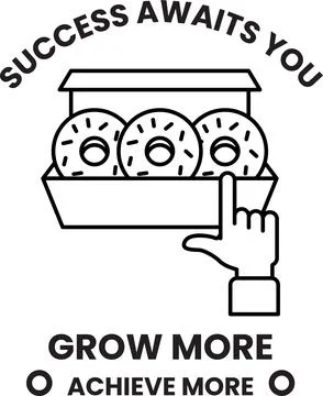 A box of doughnuts with a hand pointing to it Stock Illustration