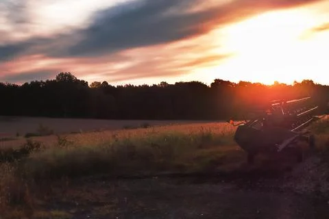 Box drill seeder Stock Photos