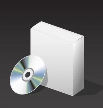 Box for dvd with a disk Stock Illustration