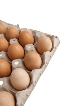 Box of eggs Stock Photos