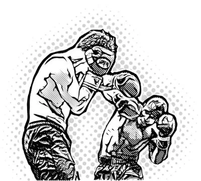 Box Fighters Stock Illustration