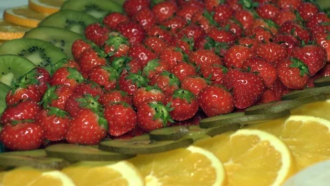 A box filled with different types of fruit Stock Footage 123825711