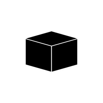 Box Flat Vector Icon 库存插图