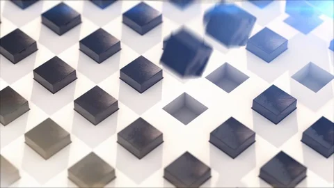 Box Flipping Grid Loop Stock Footage 87330259