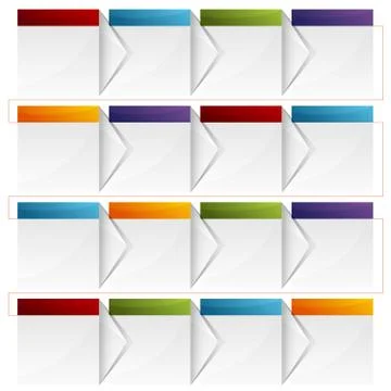 Box flow chart Stock Illustration