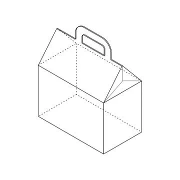 Box for food scheme isolated. Vector illustration Stock Illustration