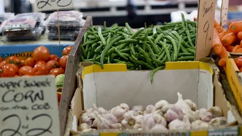 Box of fresh green beans Stock Footage 90407713