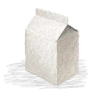 Box of fresh milk Stock Illustration
