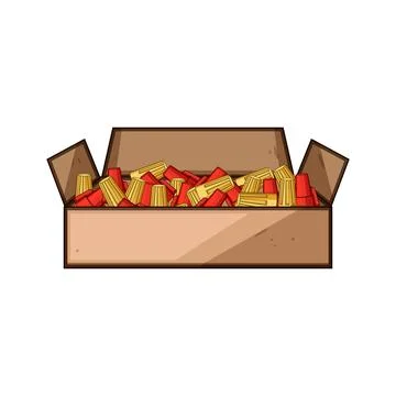 Box full of electrical wire nuts illustration Stock Illustration