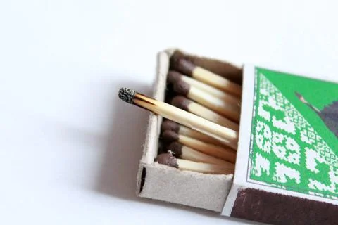 Box full of matches image of box full of matches and one burnt match Copyr... 写真素材