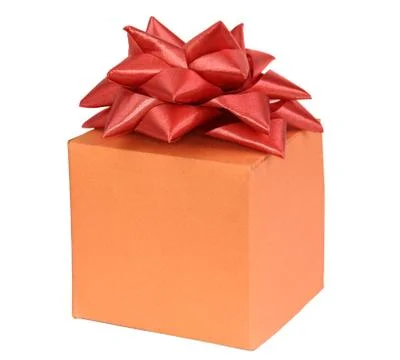 Box gift bow isolated 库存照片