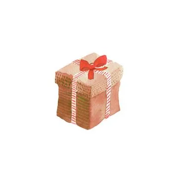 A box with a gift for Christmas Stock Illustration