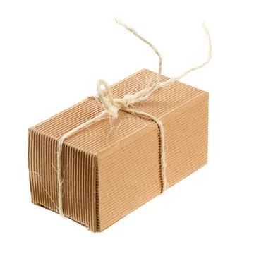 Box with a gift isolated on a white background. Stock Photos