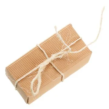 Box with a gift isolated on a white background. Stock Photos