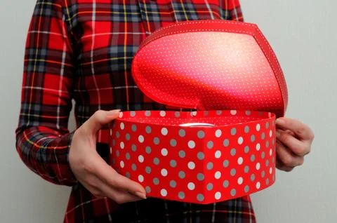 Box with a gift Foto stock