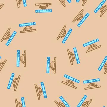 Box girder bridge vector seamless pattern イラスト素材