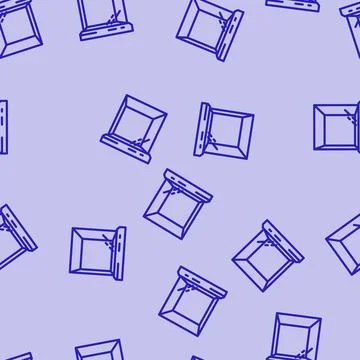 Box glass package line vector seamless pattern Stock Illustration